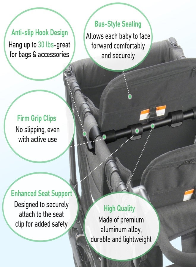 Kiicii Forward-Facing Support Bar for Wonderfold Wagon Accessories W4 Elite/Luxe (4-Seater)，Bus-Style Seating Upgrade with Seat Fixing Function, Removable & Easy to Install - Image 4